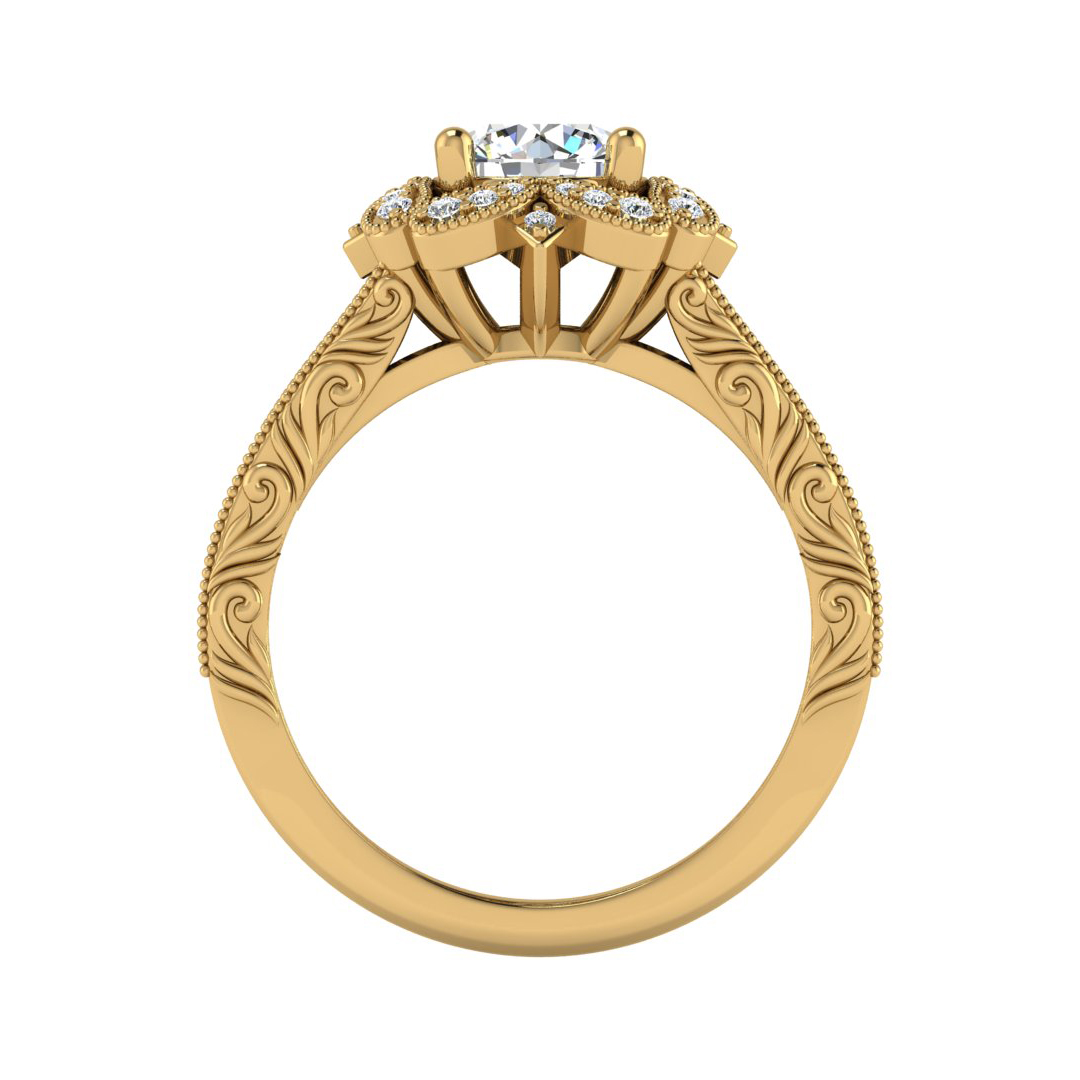 Lilith Halo Engagement Ring